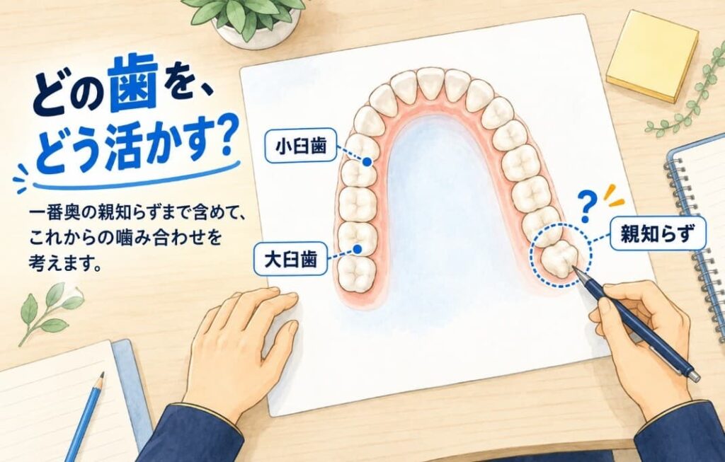 残す歯を検討するイメージ