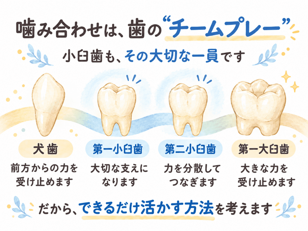 小臼歯をできるだけ活かす理由